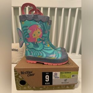 Western chief girls mermaid rain boots